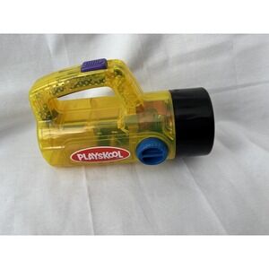 Vtg Playskool Kids Flashlight Green Clear Red Lens Tested-Works
